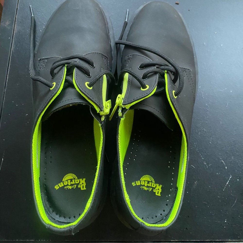 Dr. Martens Shoes Black/Green  with zippers